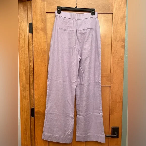 Abercrombie Linen Blend Pant - Lilac Color - Picture 3 of 8